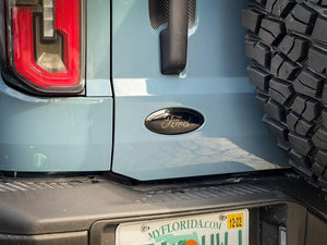 StickerFab Ford Bronco Rear Oval Emblem Overlay (Tint or Solid) - 2021-2023 Bronco / Bronco Sport