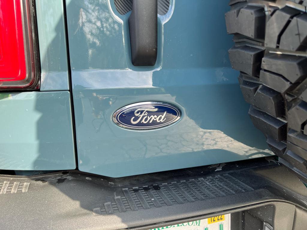 StickerFab Ford Bronco Rear Oval Emblem Overlay (Tint or Solid) - 2021-2023 Bronco / Bronco Sport