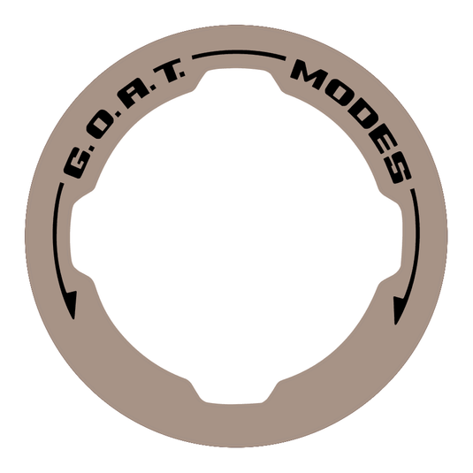 StickerFab Printed Series GOAT Mode Dial Ring Overlay V2 - 2021+ Ford Bronco
